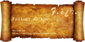Fellegi Ákos névjegykártya